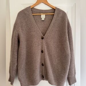 Joie Taupe Cashmere Cardigan Sweater